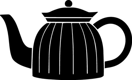 Teapot icon isolated on white background. Vector Illustration.のイラスト素材