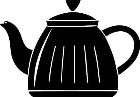 teapot icon isolated on white background. Vector Illustration.のイラスト素材