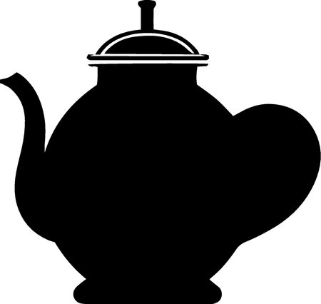 Teapot with a heart on a white background. Vector illustrationのイラスト素材