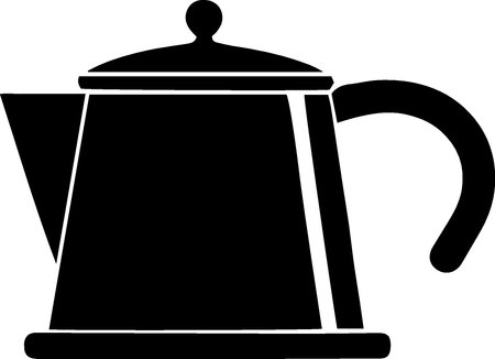 Coffee pot icon isolated on white background. Vector illustration.のイラスト素材