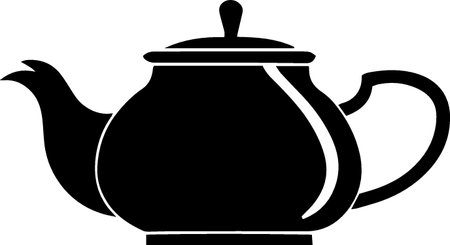Teapot icon isolated on white background. Vector Illustration.のイラスト素材