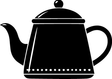 Teapot icon isolated on the white background. Vector illustration.のイラスト素材