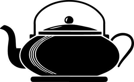 Teapot icon isolated on white background. Vector Illustration.のイラスト素材