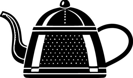 Teapot icon isolated on white background. Kitchen utensilのイラスト素材
