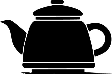 Teapot icon. Kitchen utensils. Vector illustration.のイラスト素材