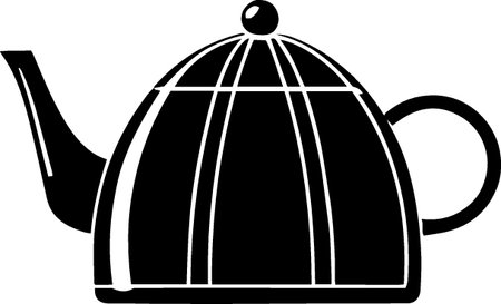 Illustration of a teapot isolated on a white background.のイラスト素材