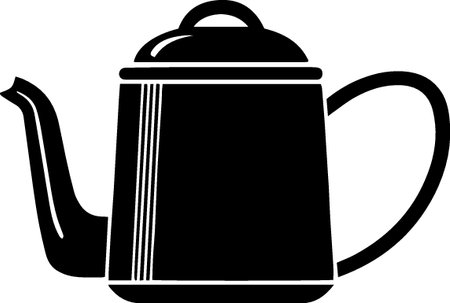 Teapot icon isolated on white background. Vector Illustration.のイラスト素材