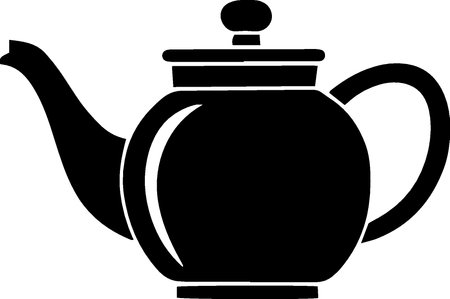 Teapot icon isolated on white background. Vector Illustration.のイラスト素材