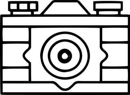 Camera Icon Isolated on White Background. Vector Illustration EPS10のイラスト素材