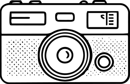 Camera icon. Vector illustration isolated on white background. Flat style.のイラスト素材