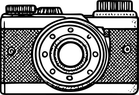 Vintage Camera.Vector illustration ready for vinyl cutting. EPS10のイラスト素材