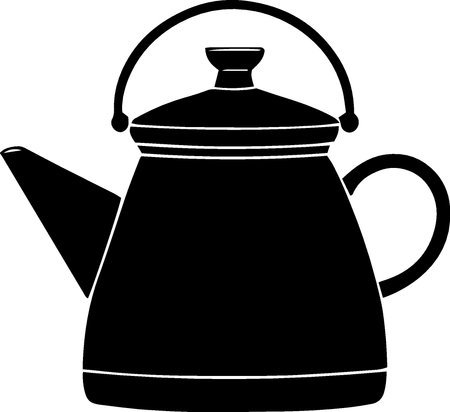 Illustration of a teapot isolated on a white background.のイラスト素材