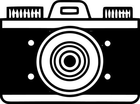Illustration of a vintage camera on a white background, vector illustrationのイラスト素材