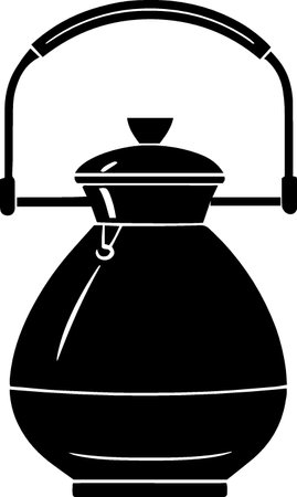 Coffee pot isolated on a white background. Vector illustration.のイラスト素材