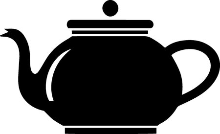 Teapot icon isolated on white background. Vector Illustration.のイラスト素材