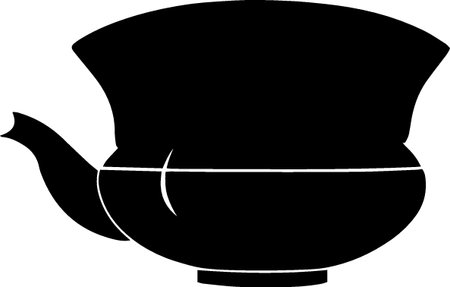 Illustration of a teapot isolated on a white background.のイラスト素材