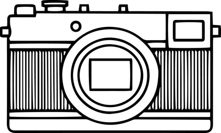 Retro Camera on a white background, vector illustration, eps10のイラスト素材