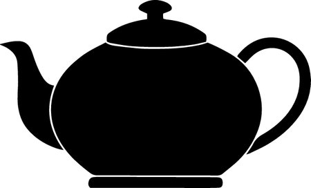 teapot isolated on white background. Vector illustration. Eps 10のイラスト素材