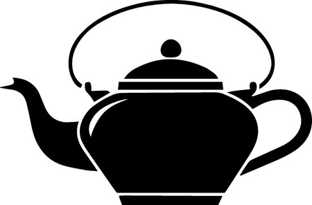 Teapot icon isolated on white background. Vector Illustration.のイラスト素材