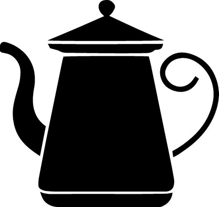 Teapot icon isolated on white background. Vector Illustration.のイラスト素材