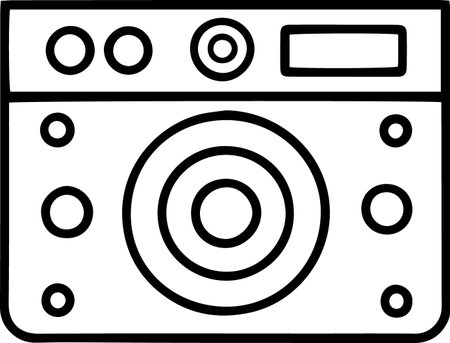 music player icon isolated on white background. flat design. vector illustrationのイラスト素材