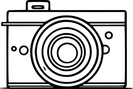 Camera Icon Isolated on the White Background. Vector Illustration.のイラスト素材