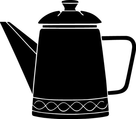 Illustration of a teapot isolated on a white background.のイラスト素材
