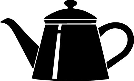Teapot icon isolated on white background. Vector Illustration.のイラスト素材