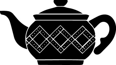Teapot icon isolated on white background. Vector Illustration.のイラスト素材