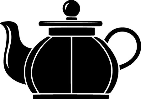 Teapot icon isolated on white background. Vector Illustration.のイラスト素材