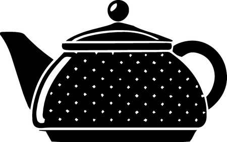 Teapot icon isolated on white background. Vector Illustration.のイラスト素材