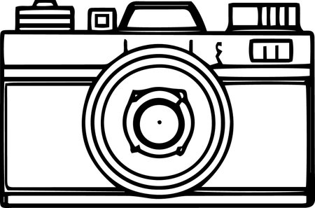 Camera Icon Isolated on the White Background. Vector Illustration.のイラスト素材