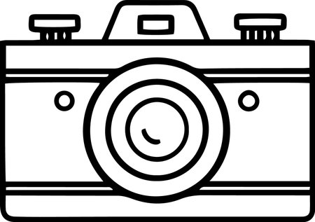 Camera icon isolated on white background. Vector illustration for your design.のイラスト素材