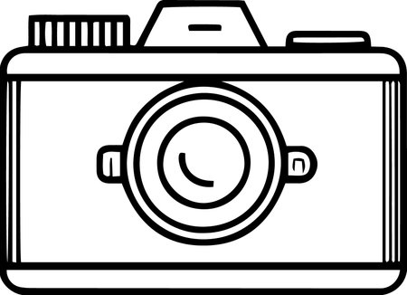 Camera icon isolated on white background. Vector illustration. Eps 10.のイラスト素材