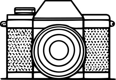 Retro Camera.Vintage Camera.Vector illustration ready for vinyl cutting.のイラスト素材