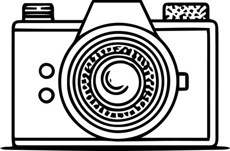 Camera Icon with the words Photographer.Vector illustration ready for vinyl cutting.のイラスト素材