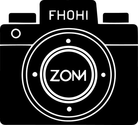 Zoom camera icon isolated on white background. Vector Illustration.のイラスト素材