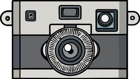 Retro Camera on a white background. Vector illustration. EPS 10