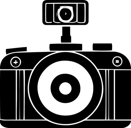 Camera Icon Isolated on a White Background. Vector Illustration.のイラスト素材