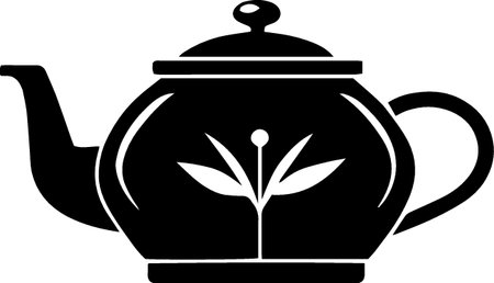 Teapot icon isolated on white background. Vector Illustration.のイラスト素材
