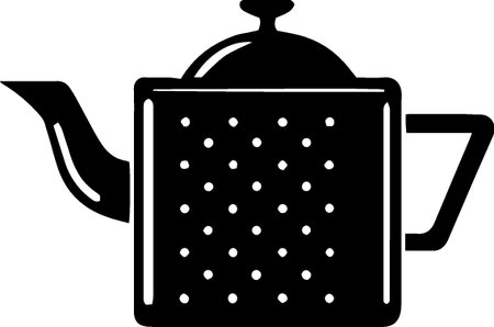 Black line Teapot icon isolated on white background. Vector Illustrationのイラスト素材