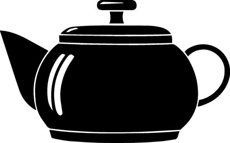 Illustration of a teapot isolated on a white background.のイラスト素材