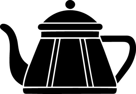 Teapot icon isolated on white background. Vector Illustration.のイラスト素材
