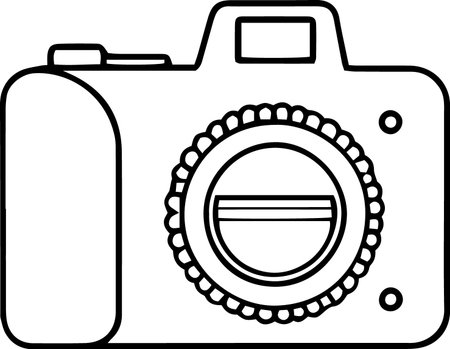 Camera Icon Isolated on the White Background. Vector Illustration.のイラスト素材