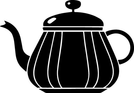 Teapot icon isolated on white background. Vector Illustration.のイラスト素材