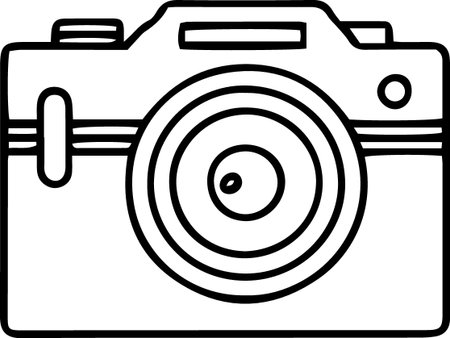 Camera icon isolated on white background. Vector illustration, EPS 10.のイラスト素材