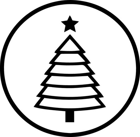 Christmas tree vector icon isolated on white background. Vector illustration. Eps 10.のイラスト素材