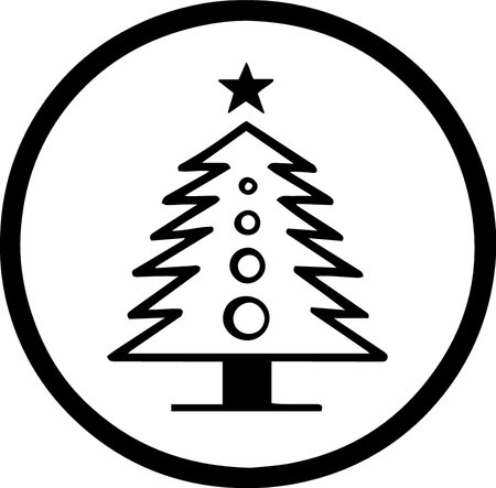 Vector Christmas Tree Icon Sign Icon Vector Illustration For Personal And Commercial Use... Clean Look Trendy Icon...のイラスト素材