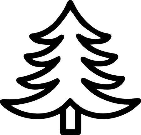 Pine tree icon isolated on white background. Vector Illustration.のイラスト素材