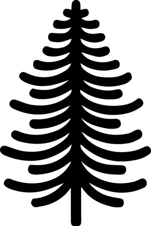 Fir tree icon isolated on white background. Vector Illustration.のイラスト素材